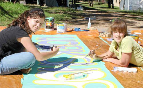 Imogen Sloss and Isobel Gordon are enjoying preparing for the POP Day. Imogen Sloss and Isobel Gordon are enjoying preparing for the POP Day.